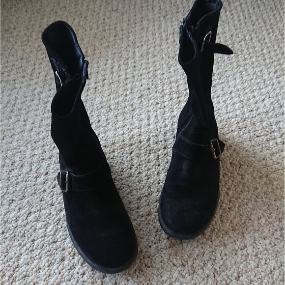 Paul Green 'Suri' Suede Moto Boots size 7.5 - Picture 4 of 12